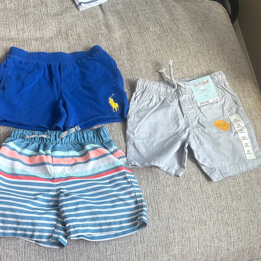 Polo by Ralph Lauren Royal Blue Terry Shorts with Yellow Pony